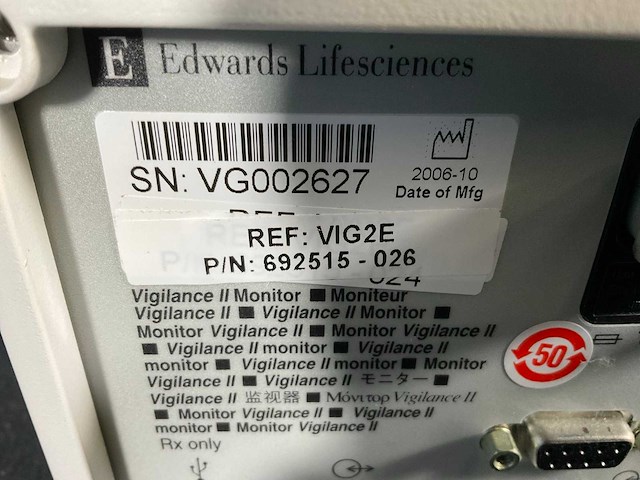 Edward life sciences - vigilance ii co monitor - 2006 - afbeelding 5 van  5
