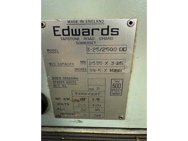 Edwards - 3.25x2500 dd - guillotine shears - afbeelding 2 van  3