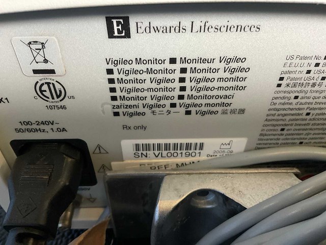 Edwards lifesciences - vigileo monitorcardiac output - 2006 - afbeelding 5 van  5