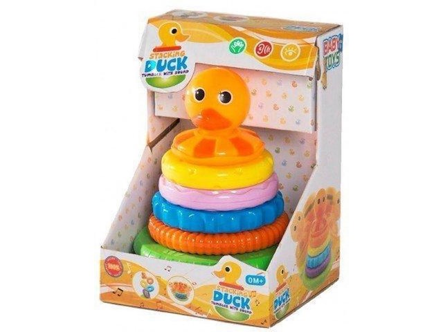 Eend tuimelaar met geluid stacking stapel duck 2 stuks - afbeelding 6 van  7