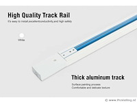 Eenfase rail – 1 m – wit – aluminium – ip20 – inclusief montageset (x10) - afbeelding 1 van  3