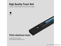 Eenfase rail – 1 m – zwart – aluminium – ip20 – inclusief montageset (x10) - afbeelding 1 van  3