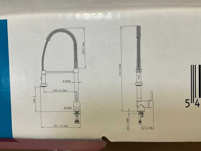 Eengreeps keukenmengkraan - afbeelding 5 van  5