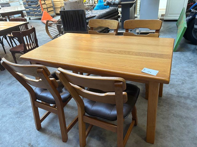 Eethoek set licht eiken - afbeelding 1 van  2