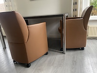 Eetkamer tafel met 4x stoel, o.a. leolux - afbeelding 8 van  8