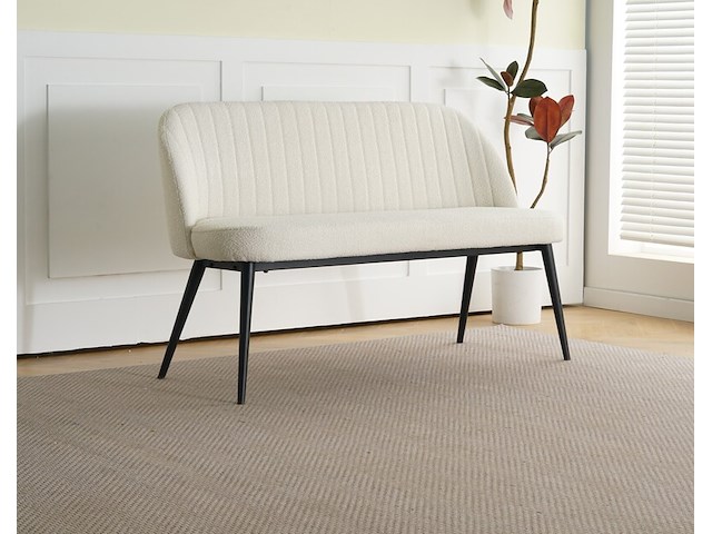 Eetkamerbankje 130 cm 2 persoons, white, 2025 - afbeelding 1 van  2