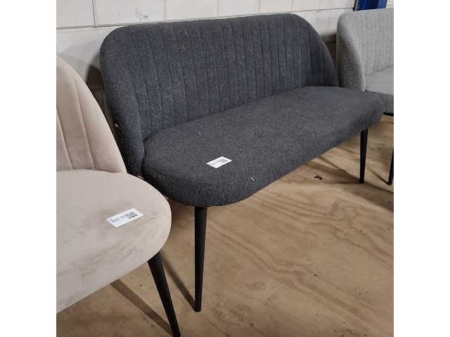 Eetkamerbankje antraciet - afbeelding 1 van  3