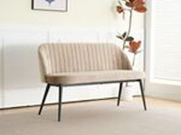 Eetkamerbankje hal bankje 130 cm 2 persoons, light brown, 2025 - afbeelding 1 van  2