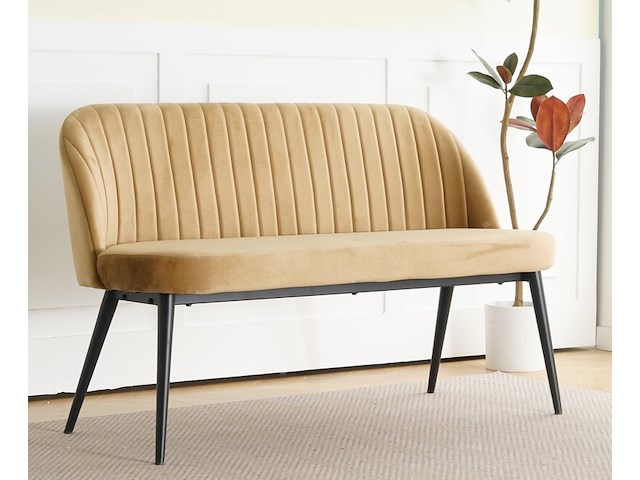 Eetkamerbankje hal bankje 130 cm 2 persoons, light brown, 2025 - afbeelding 1 van  2