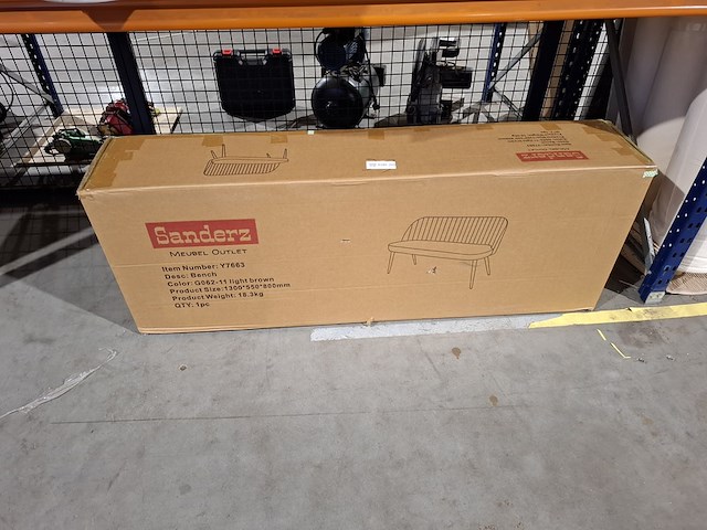 Eetkamerbankje hal bankje 130 cm 2 persoons, light brown, 2025 - afbeelding 2 van  2