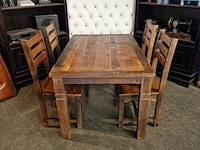 Eetkamerset chesterfield, chesterfield, bruin - afbeelding 5 van  5