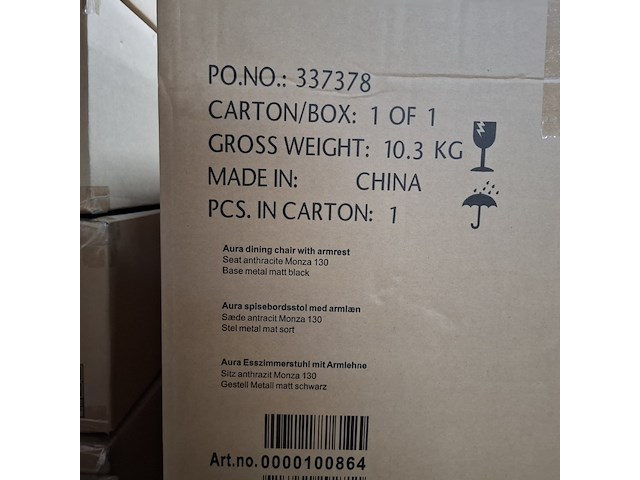 Eetkamerstoel, actona, aura dining chair, seat anthracite monza 130 - afbeelding 5 van  5