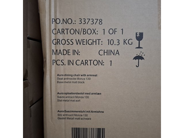 Eetkamerstoel, actona, aura dining chair, seat anthracite monza 130 - afbeelding 5 van  5