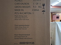 Eetkamerstoel, actona, flynn dining chair, seat beige basel 24 - afbeelding 7 van  7