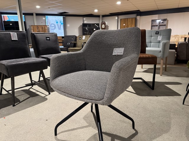 Eetkamerstoel, grijs - afbeelding 2 van  4