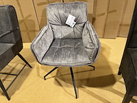 Eetkamerstoel, grijs - afbeelding 3 van  4