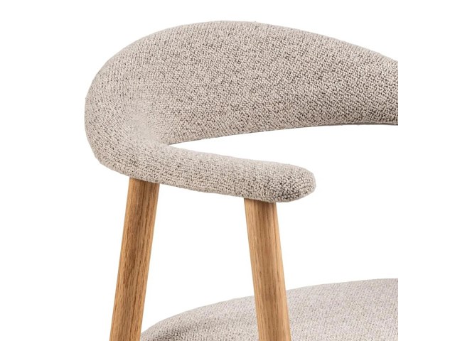 Eetkamerstoel met armleuning, furniqs, addi, seat beige danny 3 - afbeelding 2 van  6