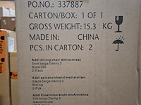 Eetkamerstoel met armleuning, furniqs, addi, seat beige danny 3 - afbeelding 6 van  6