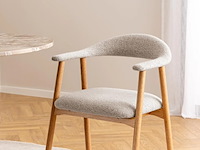 Eetkamerstoel met armleuning, furniqs, addi, seat beige danny 3 - afbeelding 1 van  6