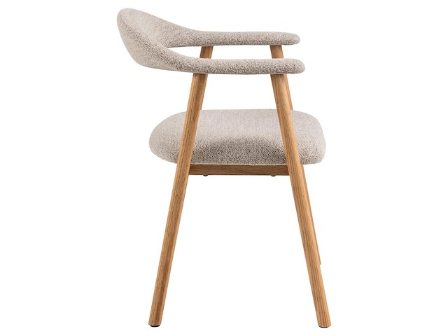 Eetkamerstoel met armleuning, furniqs, addi, seat beige danny 3 - afbeelding 2 van  6