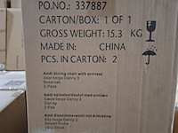 Eetkamerstoel met armleuning, furniqs, addi, seat beige danny 3 - afbeelding 6 van  6