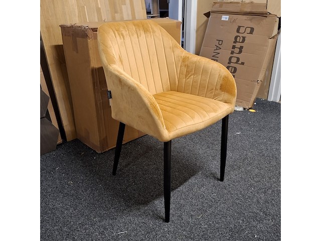 Eetkamerstoel, okergeel - afbeelding 1 van  4