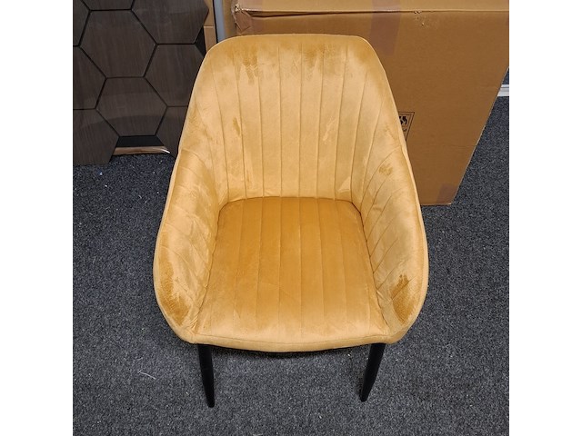 Eetkamerstoel, okergeel - afbeelding 3 van  4