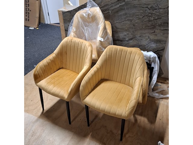 Eetkamerstoel, okergeel - afbeelding 4 van  4