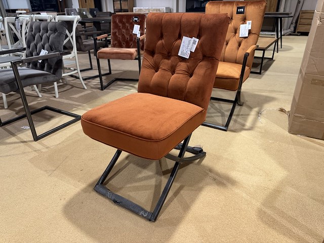 Eetkamerstoel, oranje - afbeelding 1 van  4