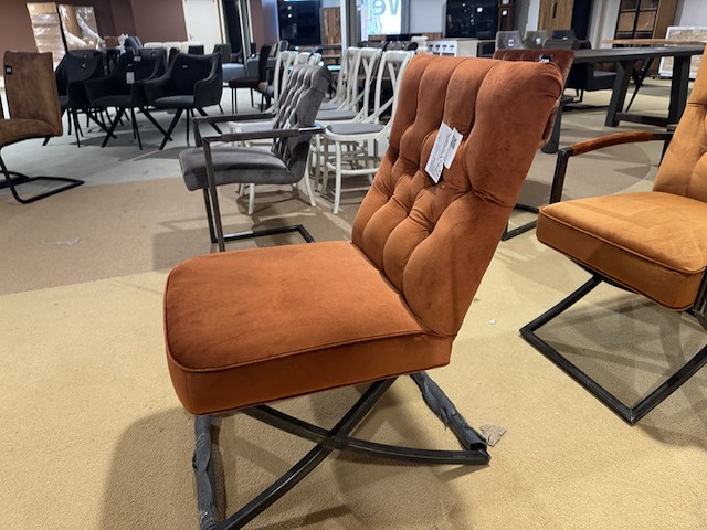 Eetkamerstoel, oranje - afbeelding 3 van  4