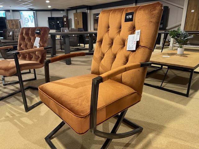 Eetkamerstoel, oranje - afbeelding 3 van  4