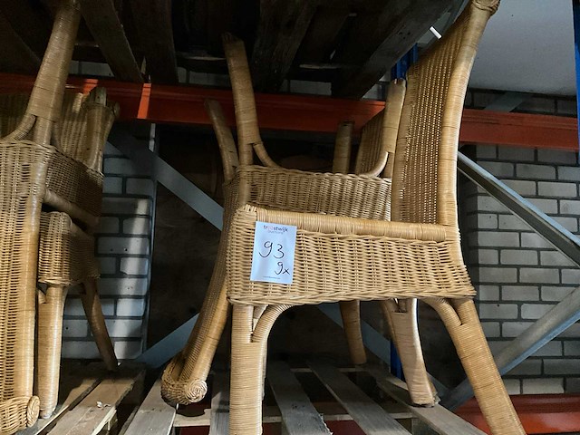 Eetkamerstoel rotan (9x) - afbeelding 1 van  3