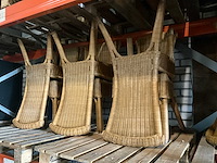 Eetkamerstoel rotan (9x) - afbeelding 2 van  3