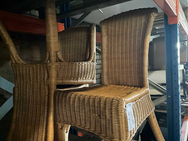 Eetkamerstoel rotan (9x) - afbeelding 3 van  3