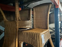 Eetkamerstoel rotan (9x) - afbeelding 3 van  3