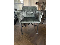 Eetkamerstoel velvet green (4x) - afbeelding 2 van  7