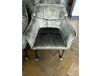 Eetkamerstoel velvet green (4x) - afbeelding 4 van  7