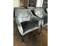 Eetkamerstoel velvet green (6x) - afbeelding 7 van  7