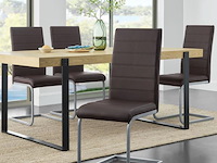 Eetkamerstoelen 4-delig vegas bruin - afbeelding 3 van  10