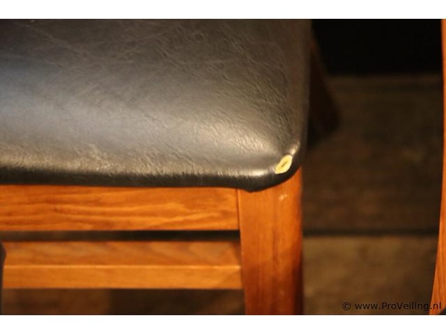 Eetkamerstoelen, hout/leder bekleed - 12 stuks - afbeelding 2 van  6