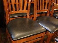 Eetkamerstoelen, hout/leder bekleed - 12 stuks - afbeelding 5 van  6