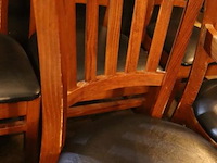 Eetkamerstoelen, hout/leder bekleed - 12 stuks - afbeelding 6 van  6