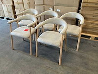 Eetkamerstoelen met armleuning zithoogte 45cm (5x) - afbeelding 1 van  3