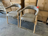 Eetkamerstoelen met armleuning zithoogte 46cm (2x) - afbeelding 1 van  3