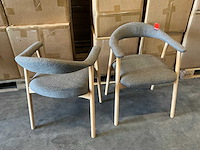 Eetkamerstoelen met armleuning zithoogte 46cm (2x) - afbeelding 3 van  3