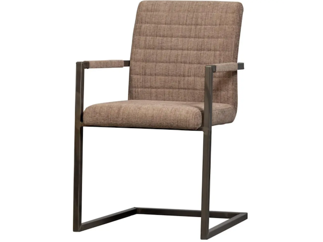 Eetkamerstoelen woood, bas set van 2, bruin - afbeelding 1 van  1