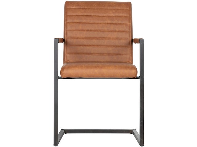 Eetkamerstoelen woood, bas set van 2, cognac - afbeelding 3 van  3