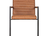 Eetkamerstoelen woood, bas set van 2, cognac - afbeelding 3 van  3