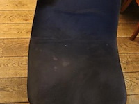 Eetkamerstoelen, zwart gestoffeerd - 8 stuks - afbeelding 2 van  4