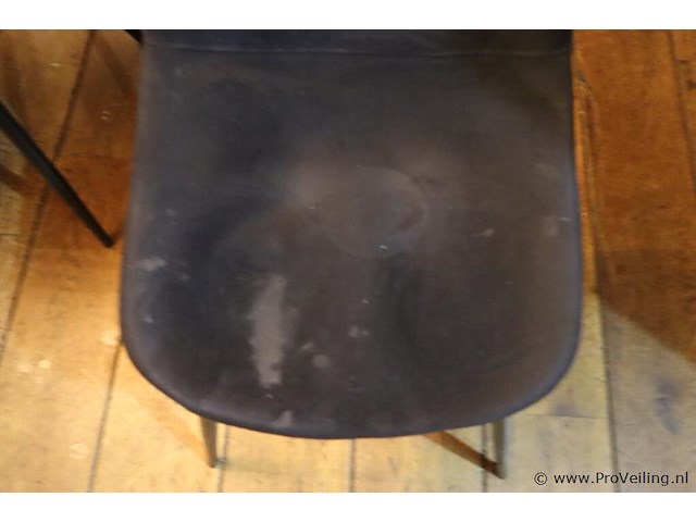 Eetkamerstoelen, zwart gestoffeerd - 8 stuks - afbeelding 4 van  4